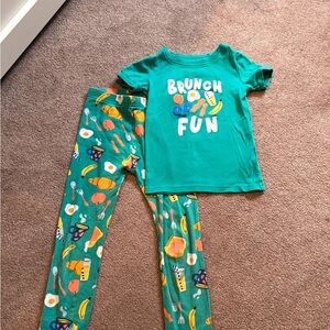 Old Navy Kids Pajama Set - Teal and Multicolor